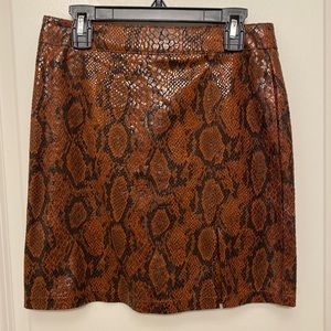 NASTY GAL Snake Print Mini Skirt